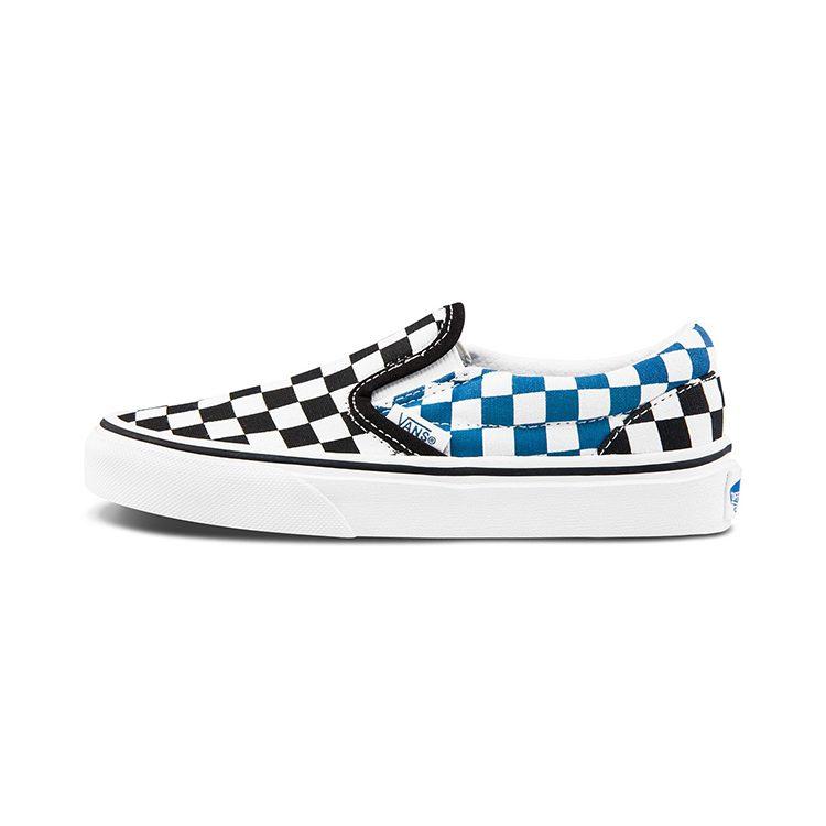 Vans Slip on Canvas Low top Kids' Skateboarding Shoes Tricolor Checkerboard Children Aged 3 7 Years Old VN0A4BUT2JE