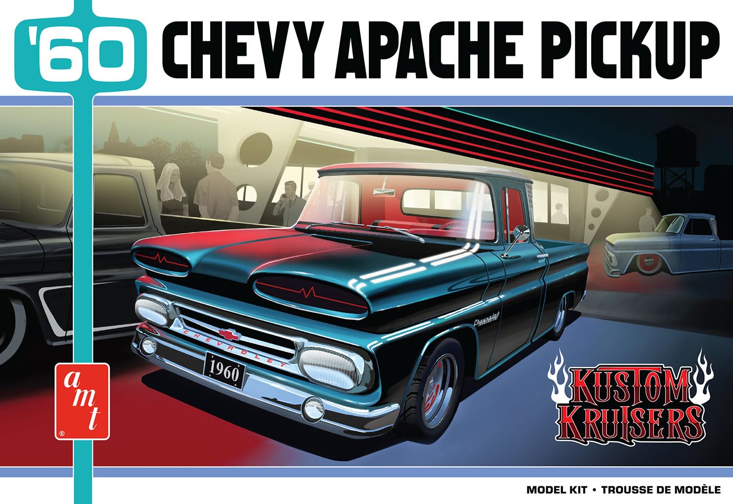 

Пластиковая модель пикапа AMT 1960 Chevy Apache Street Machine AMT1444 1/25