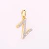 White Cubic Zirconia Pendant 925 Sterling Silver Gold Plated Jewelry Gift for Her