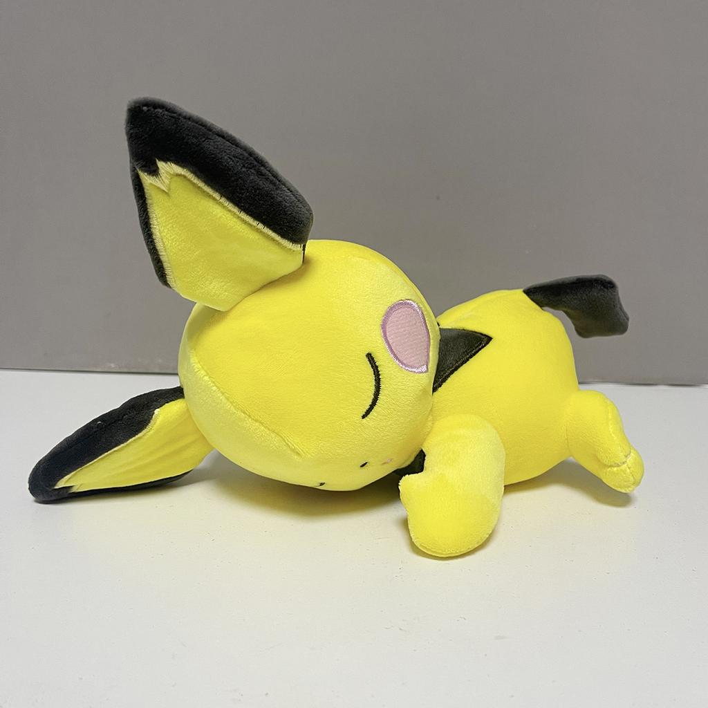 Pichu Sleeping Plush Stuffed Animal Cartoons Doll Soft Cute Pichu Doll Christmas Gifts