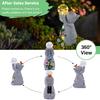 Goodeco Solar Cat Garden Statue - Outdoor Cat Decor with Solar Butterfly & Succulent Flowers LED Lights for Cat Lovers and Garden Enthusiasts - Ideal