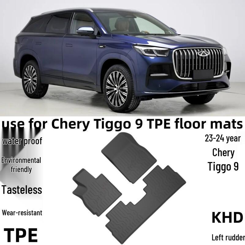 Chery Tiggo 9 Custom-Fit Waterproof TPE Floor Mats (2023-24)