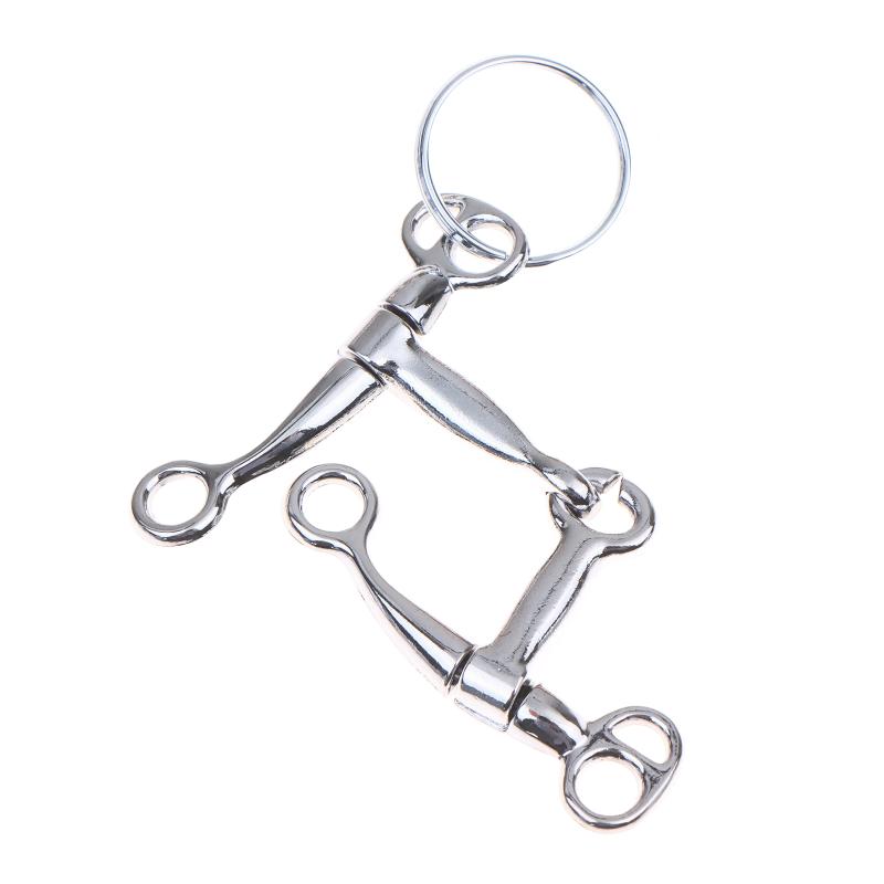 Alloy Horse Bit Charm Keychain Metal Ring Pendant Bag Decoration Backpack Accessory For Men And Women