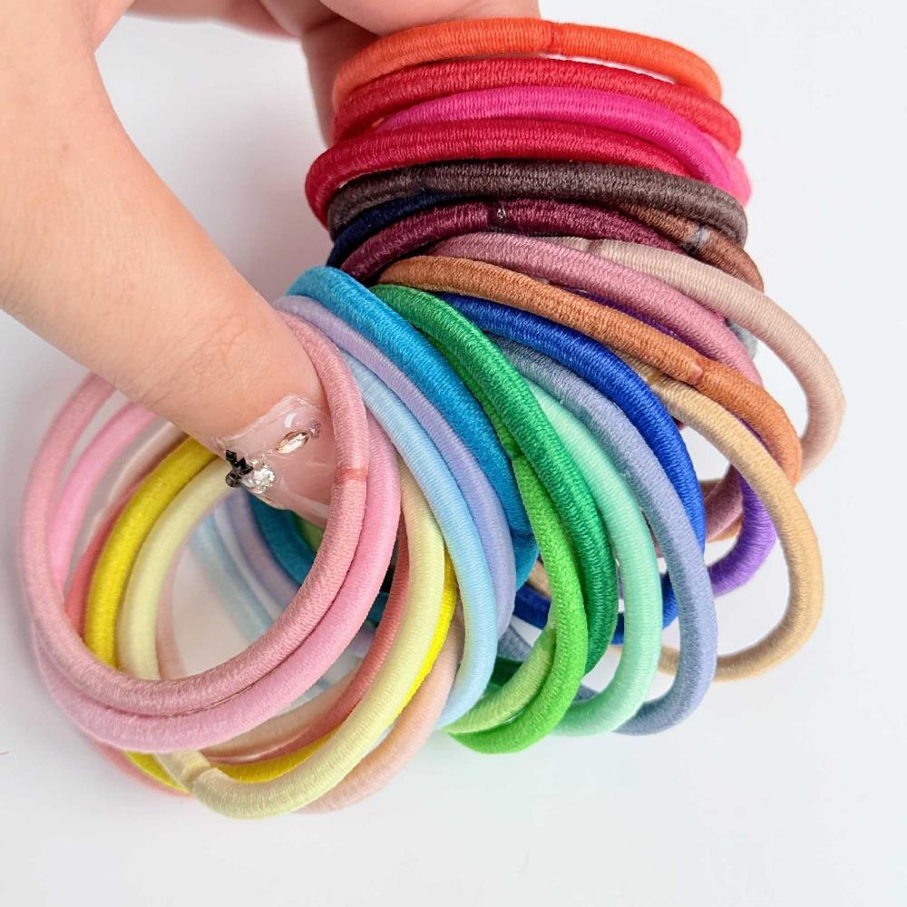 30pcs 4mm Classic Basic Elastic Hair Bands Ties Scrunchie Headband Fashion Hair Accessories for Women
