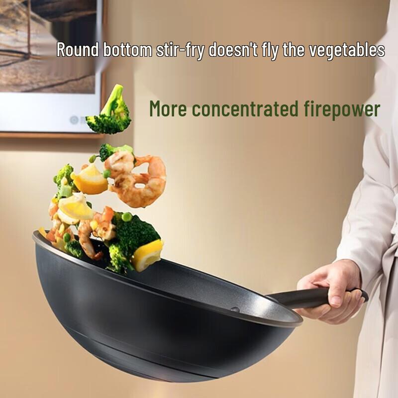 ASD 34cm Non-Stick Aluminum Alloy Wok