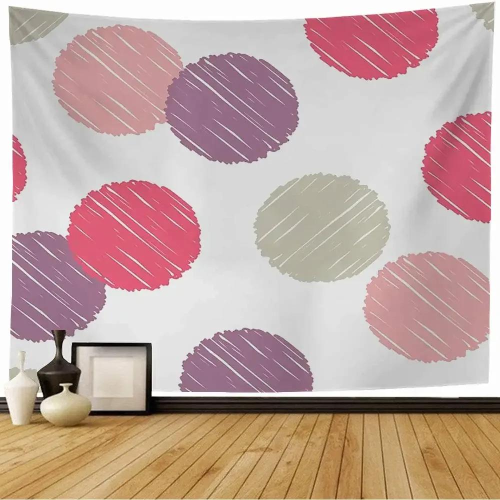 Circular Geometric Pattern Vintage Tapestry Office Living Room Decoration Home Wall Tapestry