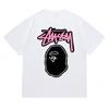 Tricou Bumbac Classic cu Imprimeu Ape Lightning Unisex Mânecă Scurtă Croială Largă Îmbrăcăminte Casual