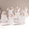 White Ceramic Little Angel Singing Group Ornaments Holiday Home Decor Gifts for Christmas and Other Festivals