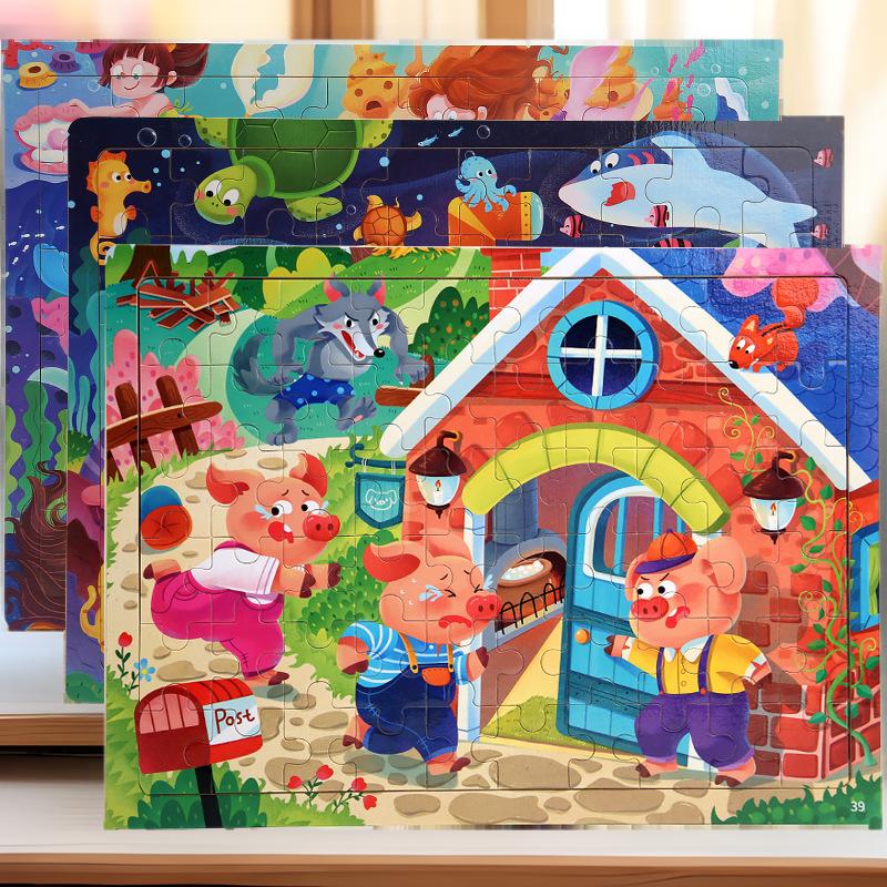 

60-Piece Children s Cartoon Wooden Jigsaw Puzzle for Early Education