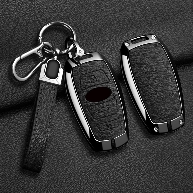 Zinc Alloy Leather Car Key Case For Subaru Brz Forester Legacy Outback Wrx Sti Impreza Xv Crosstrek Key Fob Car Accessories