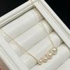 Gradual Change In Size Natural Freshwater Pearl Necklace Women's S911 Sterling Silver Light Luxury Niche High-end Passepartout Collarbone Chain