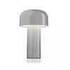 (cinzento) Lâmpada de Mesa Recarregável Criativa de Cogumelo LED 3W 3 Níveis de Iluminação Luz Noturna de Metal
