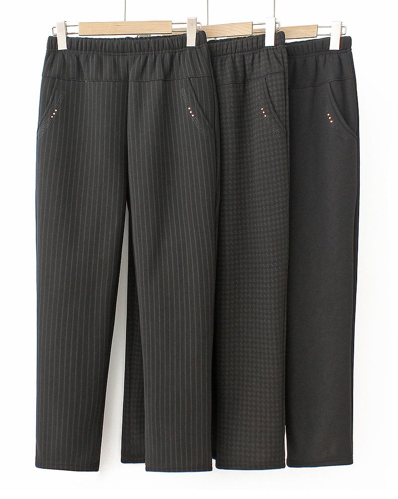 Autumn/Winter Women's Trousers for Middle-Aged & Elderly: Mom's Straight-Leg & Grandma's Loose Fit, Long Casual Pants