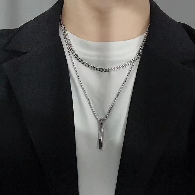 Šperky Charm z nerezové oceli s dvojitou vrstvou s přívěskem broskvové srdce pro ženy Roztomilý cool řetízek klíční kosti Estetické šperky Y2k