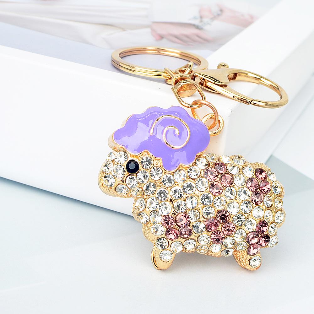 2027 Year of the Sheep: Cute Korean Style Cartoon Sheep Metal Keychain and Bag Charm