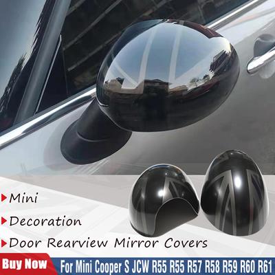 Bmw Mini Countryman Cooper S Clubman Paceman R55 R56 R57 R58 R59 R60 R61 Siyah Bayrak Dikiz Aynası Kapakları 