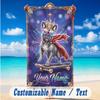 Dog Theme Beach Towel Personalized Custom Name & Text Soft Quick Dry Beach Towel for Swimming Travel