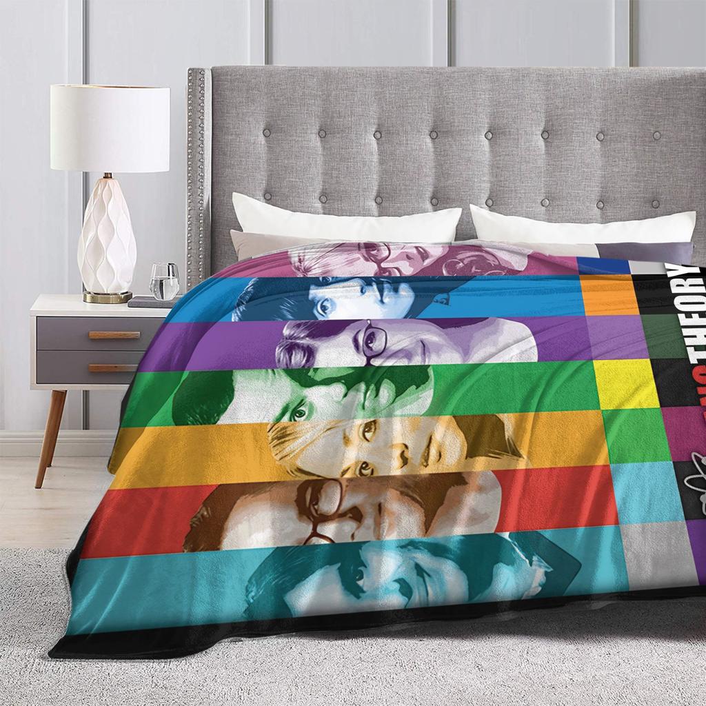 American The Big Bangs Theory Soft Warm Blanket Picnic Plush Throw Blanket Funny Couch Bed Flannel Bedspread Sofa Bed Cover