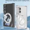 Reinforced Corner Airbags Transparent Case for Samsung Galaxy Z Fold 8 Fold8 Ultra Metal Ring Holder Glass protective film Cover