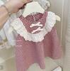 Summer Girls Red Plaid Sleeveless Vest Dress Cute Princess Baby Toddler Dress