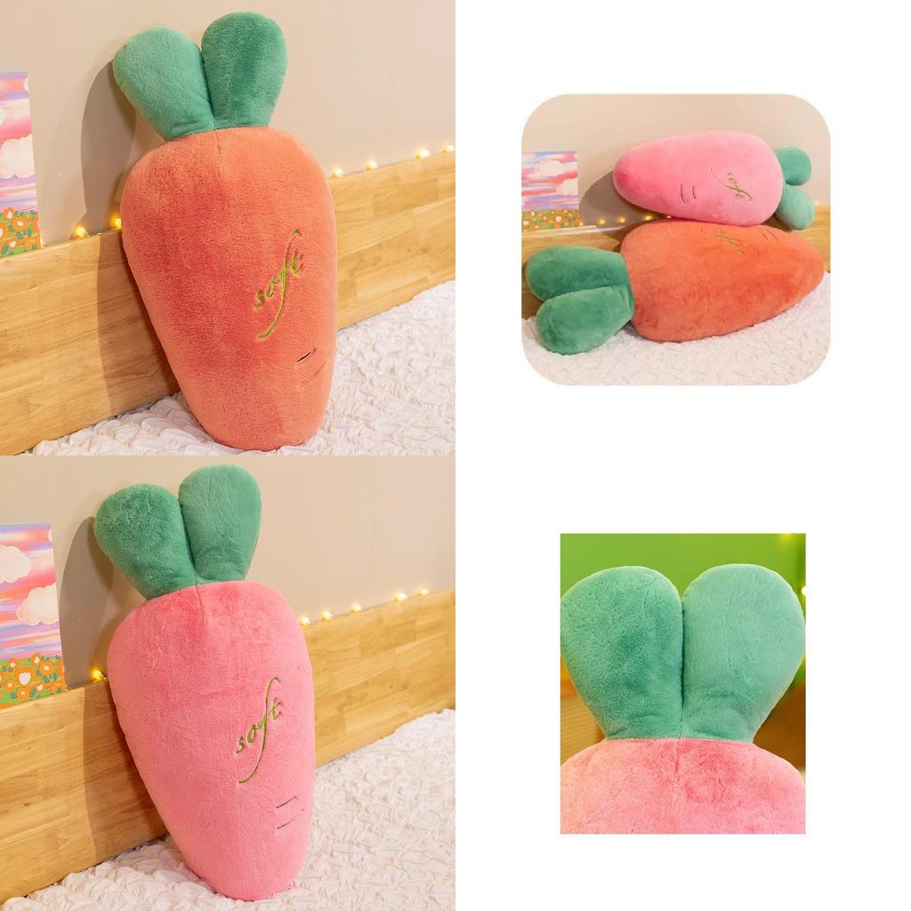 Cute And Colorful Carrot Plush Toy With Rabbit Fur Perfect For Kids And Bedroom Decor