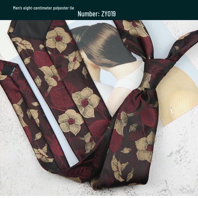 Темно-красный мужской галстук 8 см: Формальный, Деловой, Повседневный, Ретро Британский Свадебный Аксессуар