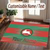 Custom Rug South Sydney Rabbitohs Pattern Print Name Text Soft Non‑Slip Floor Carpet for Home Indoor Decoration