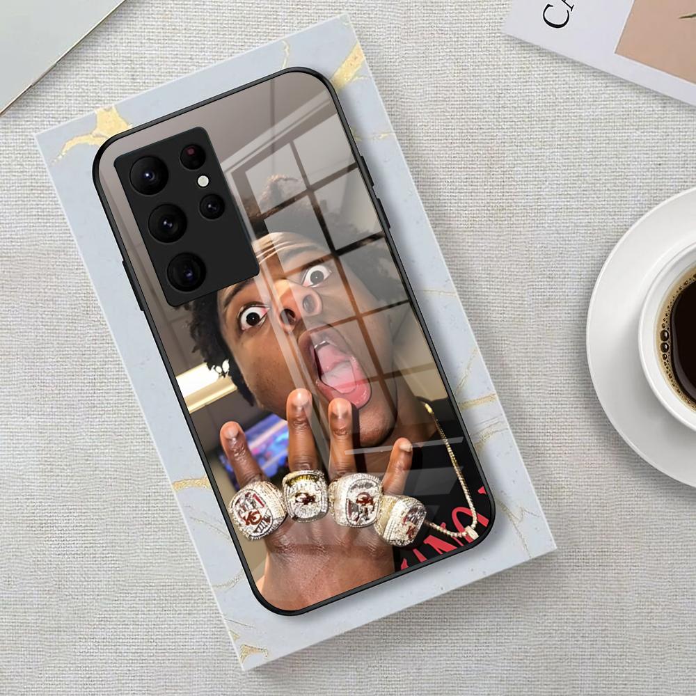 

Funny Anchor IShowSpeed Phone Case For Samsung S26 S25 Edge Ultra 23 22 21 20 Ultra Plus S24 Fe Glass Cover Galaxy S26 Plus