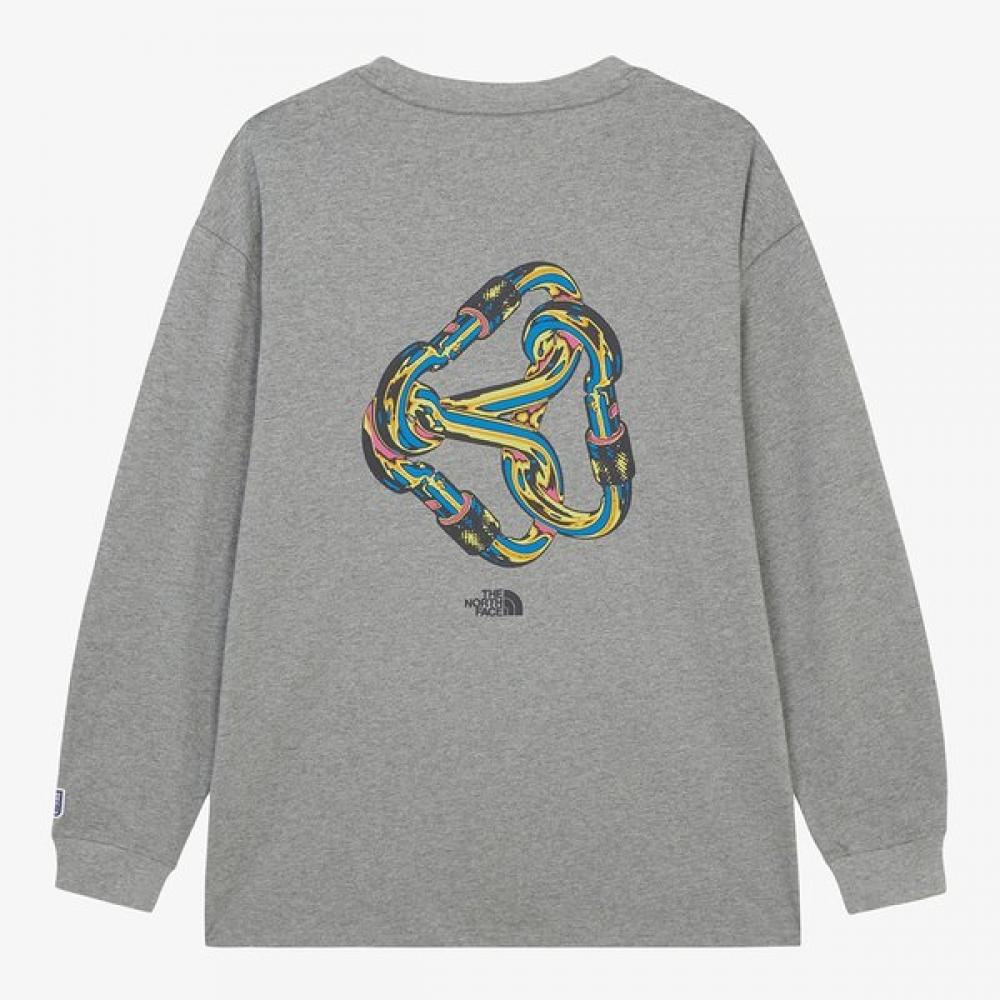 The NorTh Face Men S Long Sleeve T ShirT Melange Grey nT7Tr70a MELANGE GREY/095