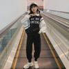 Stylowy dwuczęściowy dres sportowy dla dziewcząt w stylu koreańskim na wiosnę/jesień