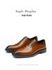 VIP Exclusive Men's Brown Leather Oxford Shoes - Summer Wedding & Business Formal Square Toe British Style