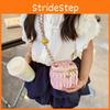 Flower Shape Lock Shoulder Bag With Chain Strap For Teen Girls