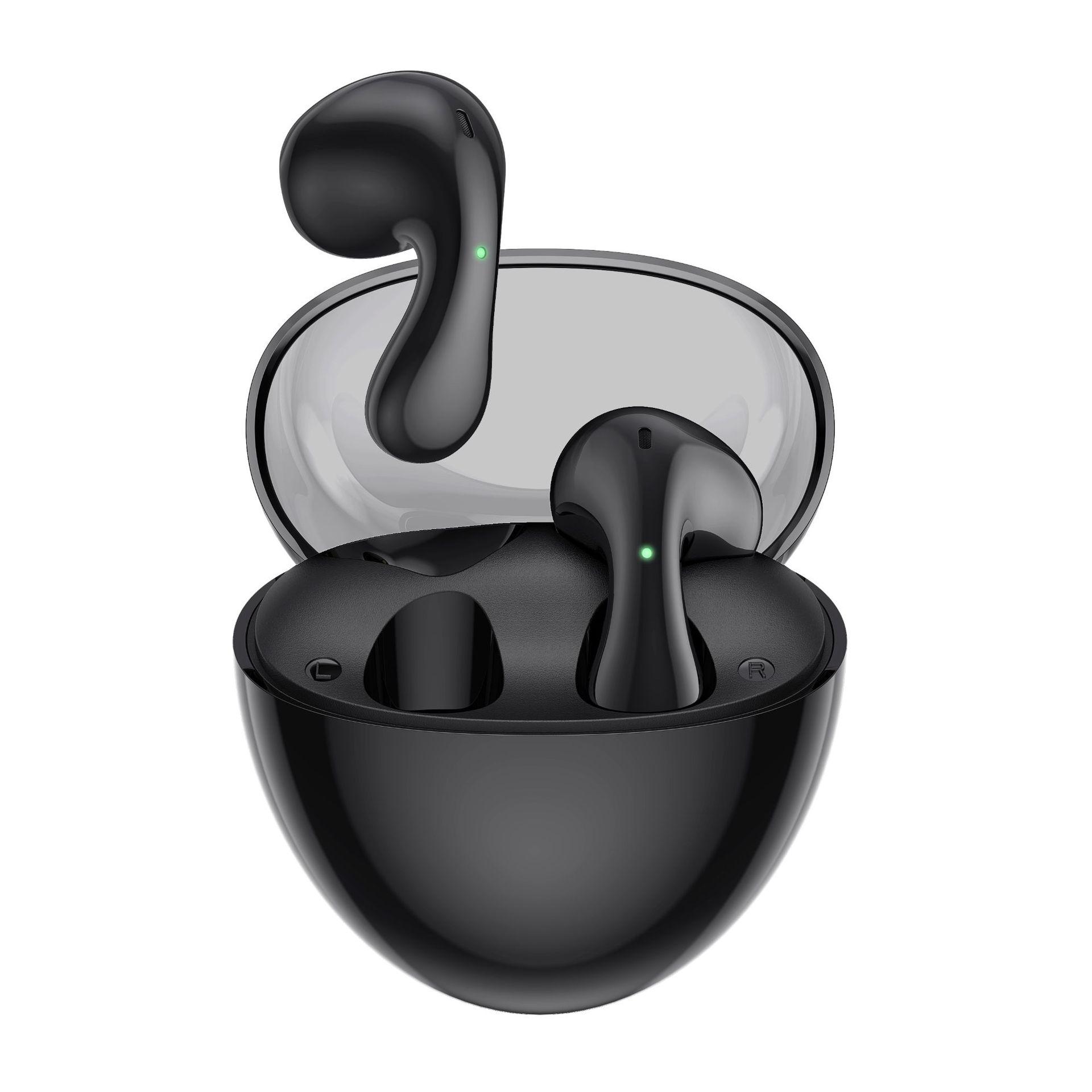 

Трансграничная частная модель tws Bluetooth наушники спортивные внутриканальные настоящее беспроводное шумоподавление сверхдолговременная работа двойная головка чёрный