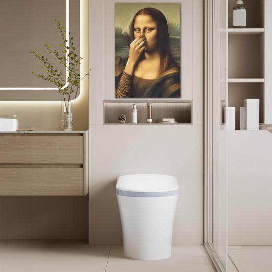 Αφίσα Μπάνιου Yousheng Ρετρό Πορτρέτο Γυναίκας Τέχνη Τοίχου Αφίσα σε Καμβά Χωρίς Πλαίσιο Vintage Χιουμοριστική Αφίσα Τουαλέτας για Διακόσμηση Μπάνιου