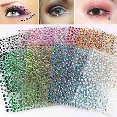 Occhio Corpo Viso Gemme Adesivo strass autoadesivo Gioielli viso Stampa sul tatuaggio.