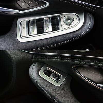 Auto-styling Innenausstattung Fenster Lift-Taste Schalter Pailletten ABS Carbon Faser/Splitter Für Mercedes Benz Neue C klasse W205