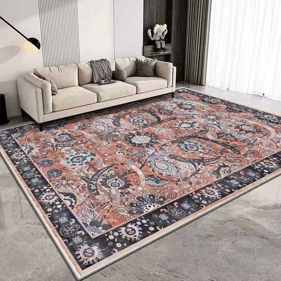 Persian Retro Large Living Room Carpet Boho Decoration Home Sofa Area Rugs 200X300 Cm Hall Coffee Tables Easy Clean Floor Mats