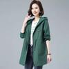 Trench Coat for Women Autumn Hooded Windbreaker Women Long Coat Women Autumn Spring Plus Size Abrigo Mujer Outerwear