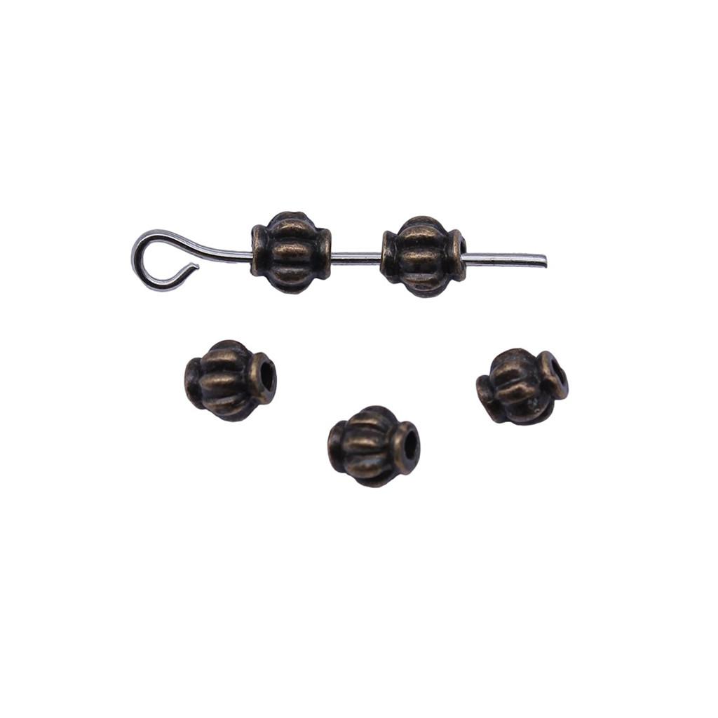 Multi Color Flower Edge Spacer Beads Metal Charms For Jewelry Making Accessories