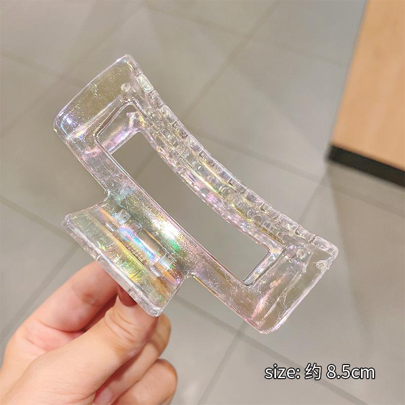 Korean Elegant Colorful Grab Hair Claws Female Large Shark Clip Hairpins for Women Headwear Party Ponytail Hair Clip Accessories