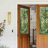 Stained Glass Window Privacy Films Decorative Static Clings Removable Sun Blocking Covering Colorful Window