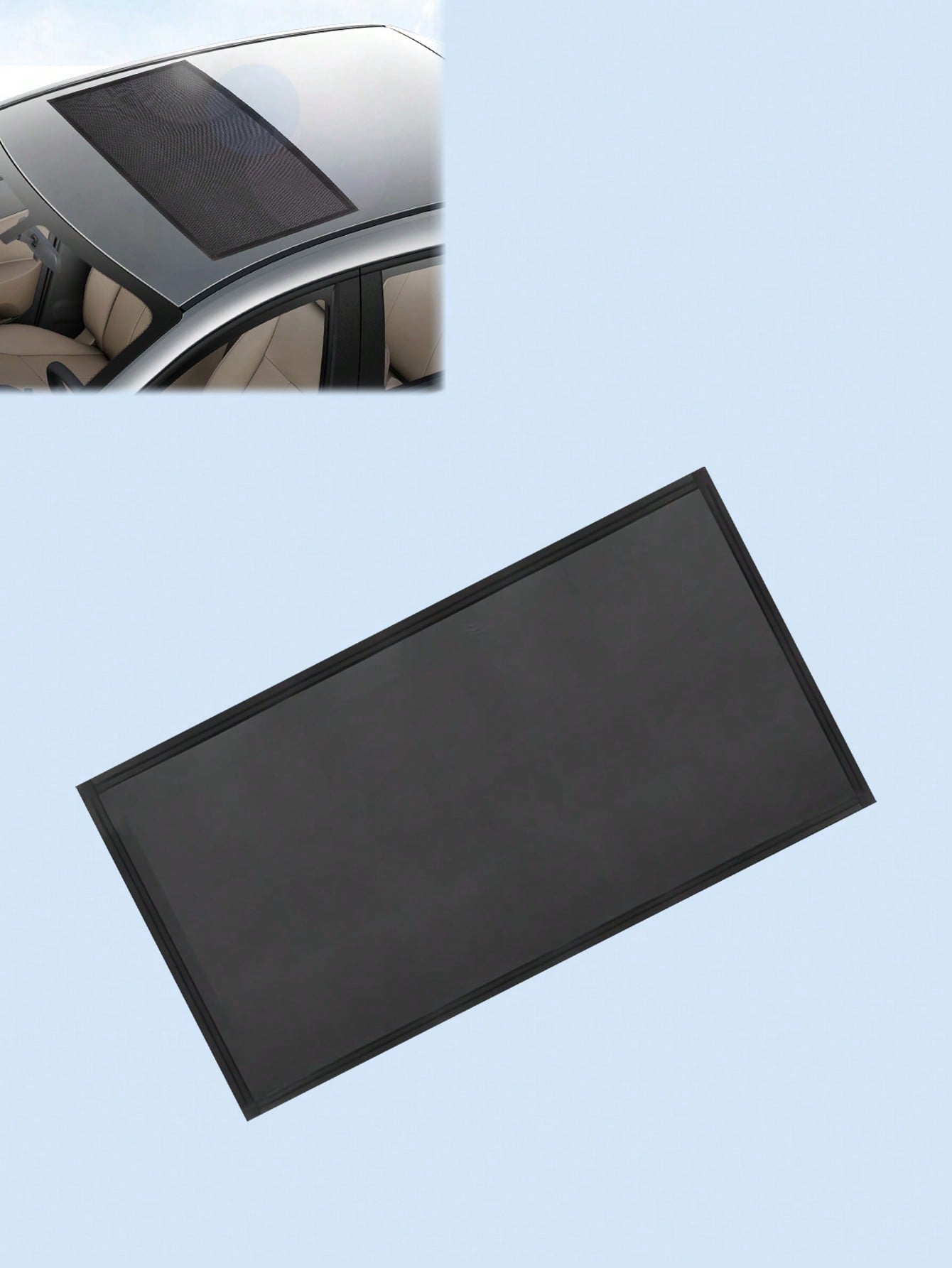 Car Sunroof Mosquito Net Magnetic Sun Shade Mesh UV Heat Protection Breathable Anti-Mosquito Dust Proof for Sedan SUV чёрный
