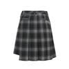 MARTINE GOLF Unbalance Pleats Mid Skirts_M/Gray