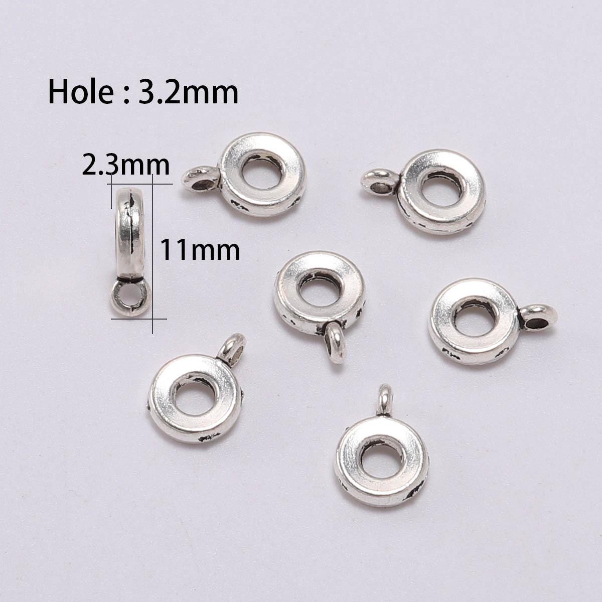 

Большие отверстия трехсторонние разделительные бусины Panjia - аксессуары для ювелирных изделий своими руками из старинного серебра для браслетов и ожерелий 15g, 20pcs/pack