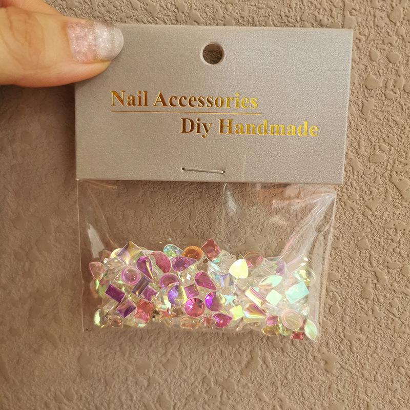 

Gradient Transparent Heart Rhinestones for 3D Nail Art Decorations Mixed