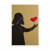 Greeting Card - HALLMARK - Darth Vader - Embossed Design - Metallic Gold Ink - White Envelope