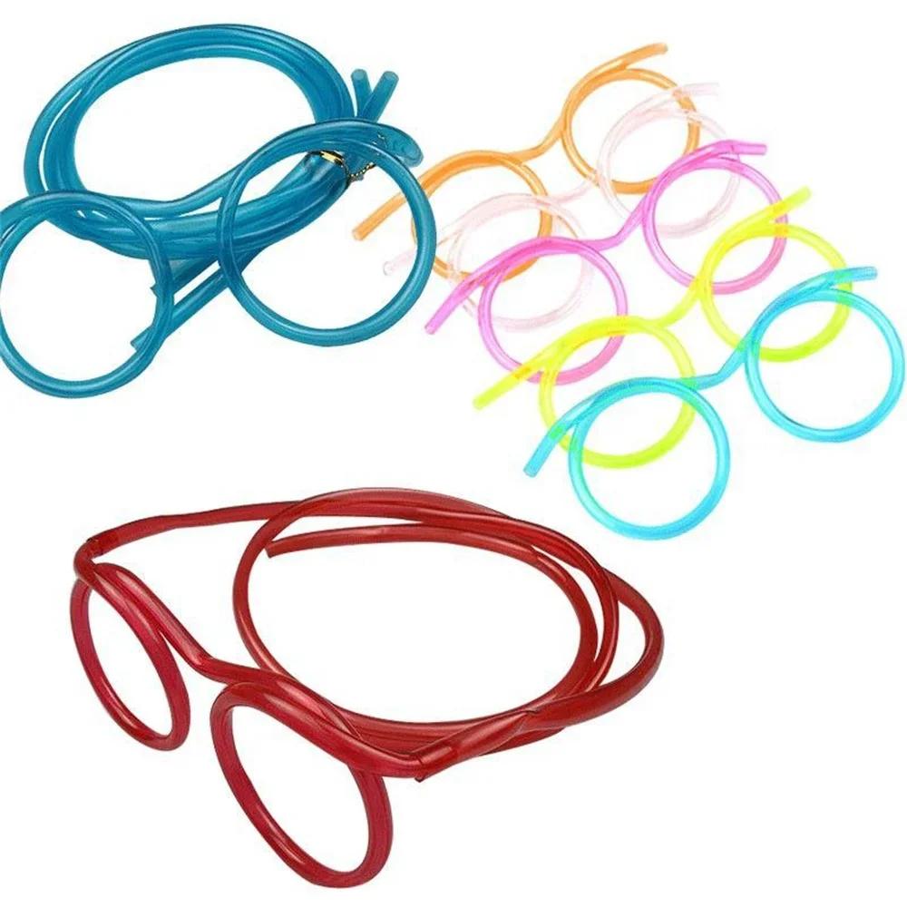 Pai creative amuzante ochelari tub de băut flexibil noutate accesorii de divertisment pentru vacanță petrecere de ziua de naștere cadouri de Halloween