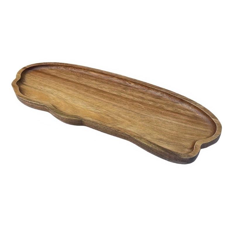 

Artistic Wooden Serving Tray With Thermal Protective Cloud Shape Wood Pallet Organizers For Elegant Dining Decoration large