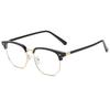 Retro classic half-frame eyebrow frame anti-blue light glasses fashionable trendy finished myopia glasses ruffian handsome versatile frame glasses