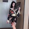 Japanese Kimono Red Uniform Cosplay Sexy Lingerie Waist Belt Pajama Temptation Costumes Pajamas For Women Underwear Sex Dress